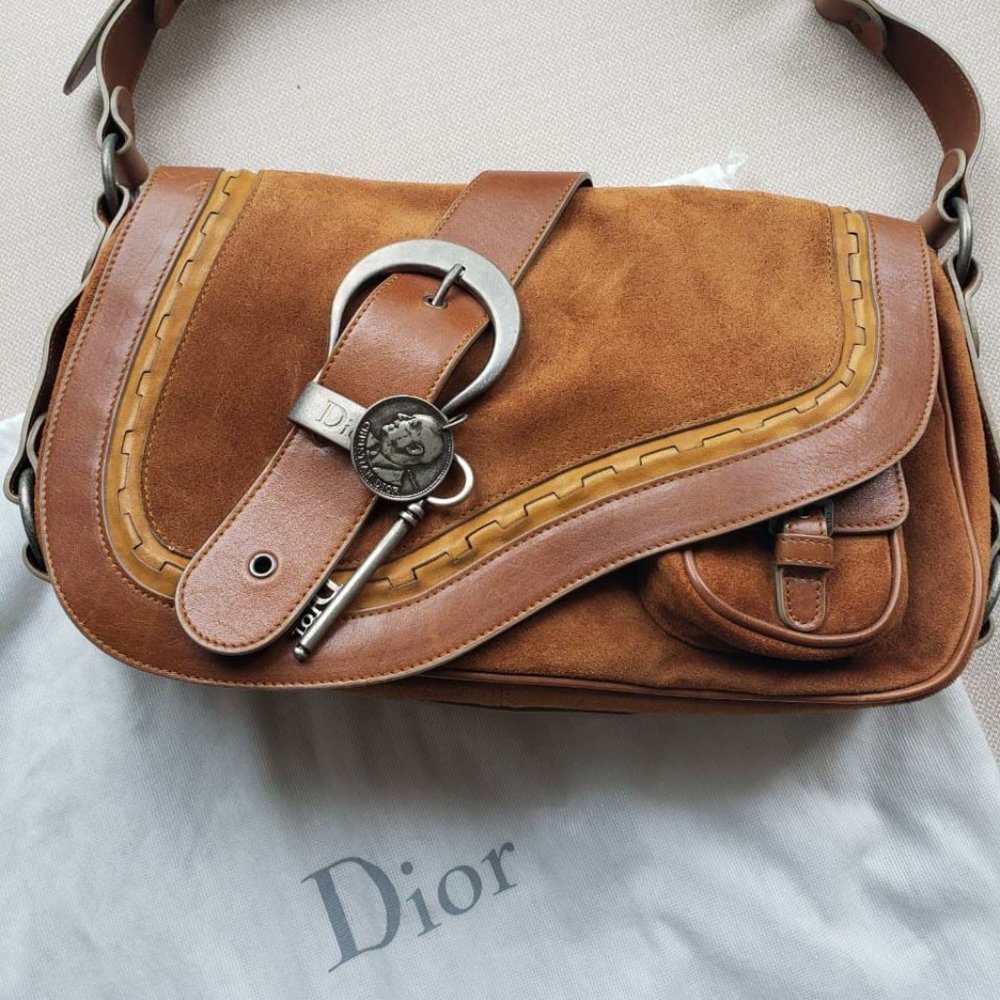 Dior Gaucho Leather and Suede Handbag NEW - NEVER USED